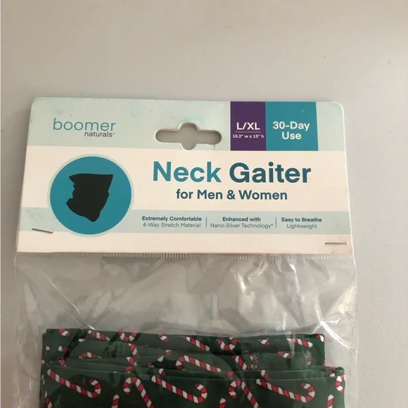 Boomer naturals Neck Gaiter Christmas Candy Canes For Men And Women Size L/XL - Picture 3 of 5